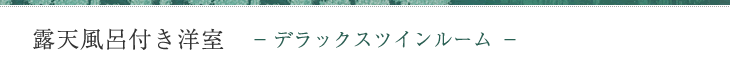 露天風呂付洋室デラックスツイン見出し